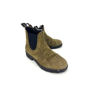 Blundstone Olive Green Suede Chelsea Boots Womens AU 3.5 US 6.5 Ankle Boots